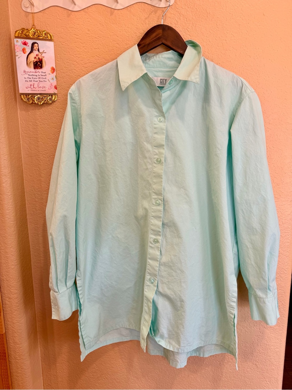 Dkny Light Mint Button-Down Shirt